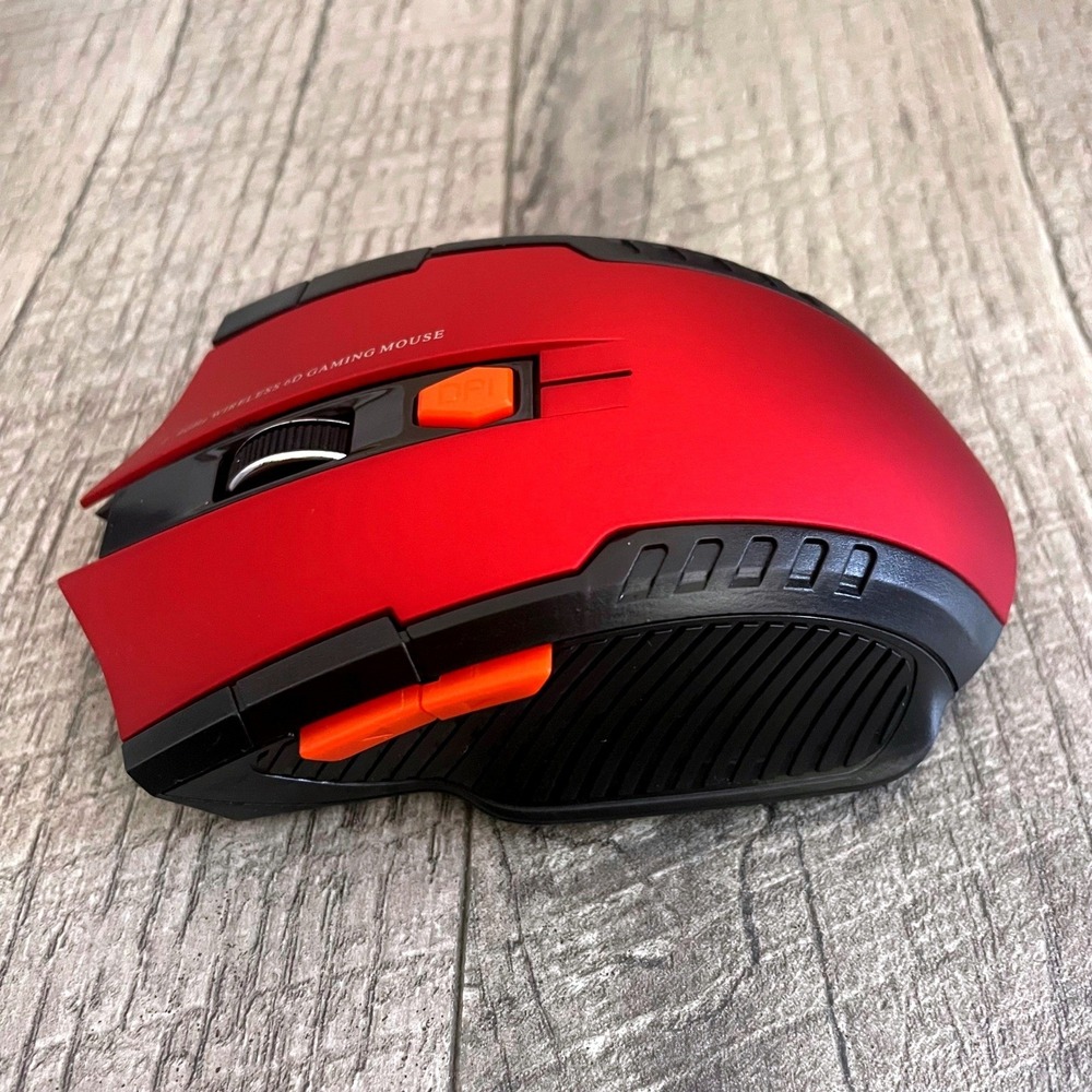 2.4GHz Wireless 6D Gaming Mouse Red‎ Black with USB Nano Receiver Adjustable DPI